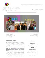 SAR High School Mail - K... Shabbat Parshat Toldot - SAR Academy