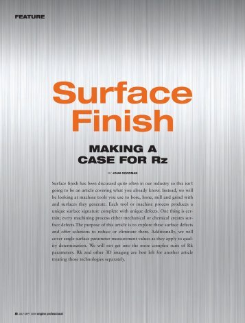 Surface Finish - Aera