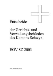 EGV-SZ 2003 - Kanton Schwyz