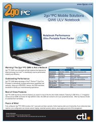 2goÃ¢Â„Â¢PC Mobile Solutions QW6 ULV Notebook - CTL