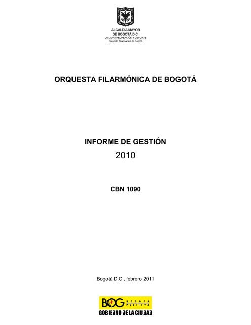 INFORME DE GESTION OFB 2010.pdf - Orquesta Filarmónica de ...
