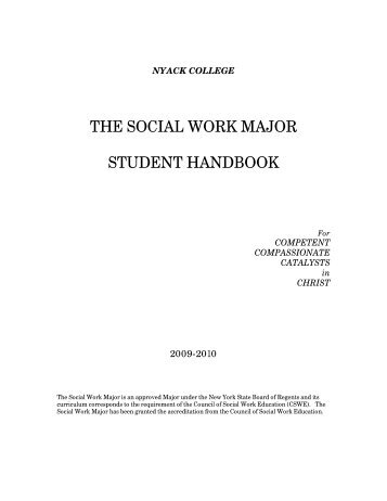 THE SOCIAL WORK MAJOR STUDENT HANDBOOK - Nyack College