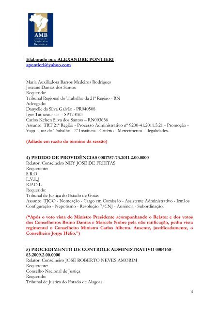 145Âª SessÃ£o OrdinÃ¡ria 10/04/2012 - AMB