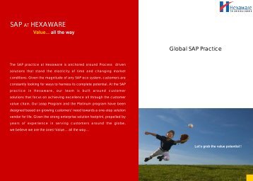 SAP AT HEXAWARE Value... all the way