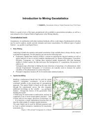 Introduction to Mining Geostatistics - Geovariances