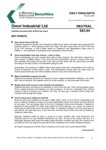 Omni Industrial Ltd