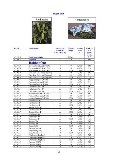 HOYER Katalog 2003 - Mikrobrauereien ab 20 l | Edelstahl ...