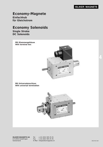 Economy-Magnete Economy Solenoids - Isliker Magnete AG