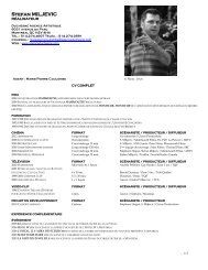 CV complet RÃ©alisateur - Agence Artistique Duchesne