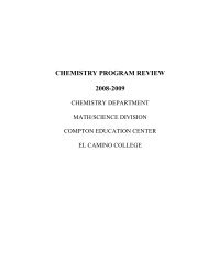 Chemistry - El Camino College Compton Center