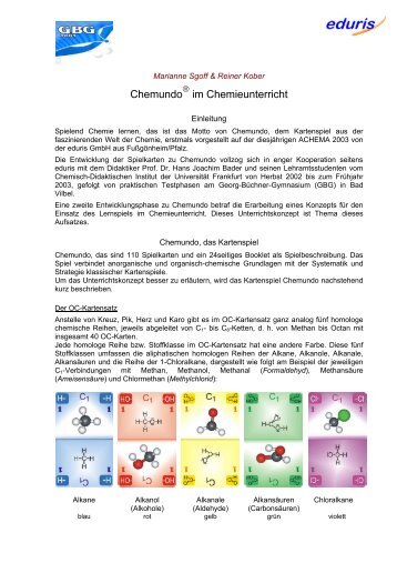 Chemundo im Chemieunterricht - Experimentalchemie.de