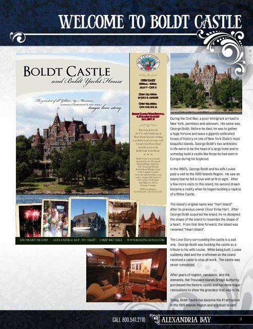 Visitor Guide 2011 the of the thousand islands - Alexandria Bay ...