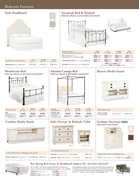 BEDS & BEDROOM SUITES - Pottery Barn