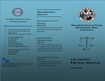 Lee County Brochure - 20th Judicial Circuit Florida - Cjis20.org