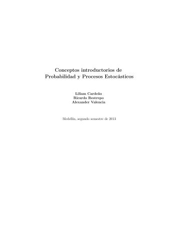 Conceptos introductorios de Probabilidad y Procesos EstocÃ¡sticos