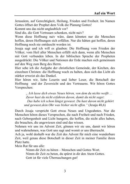 GEMEINDEBRIEF - Evangelische Kirchengemeinde Marsberg