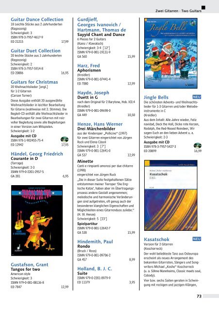 Dieser Katalog zum Download / This catalogue for ... - Schott Music