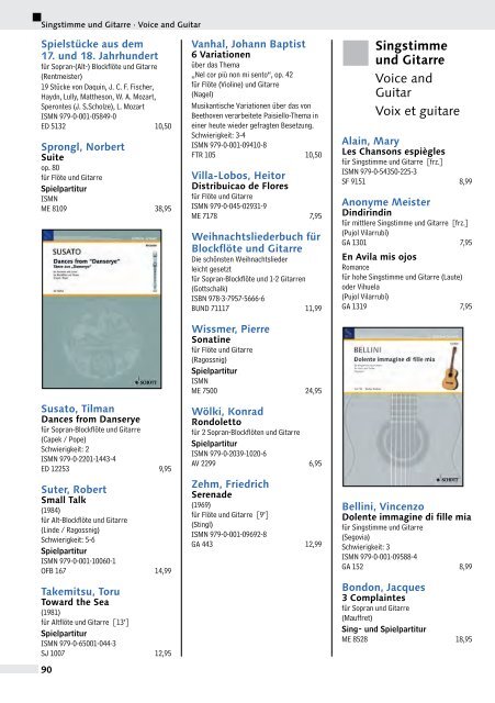 Dieser Katalog zum Download / This catalogue for ... - Schott Music