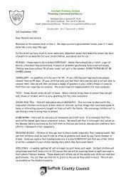 Autumn letter to parents - Gusford Primary School