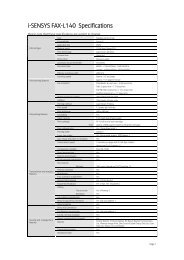 Download i-SENSYS FAX-L160 - Specification Sheet - Canon
