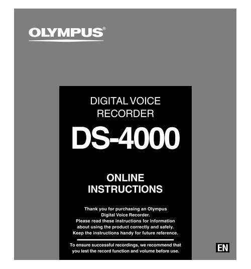 Olympus DS4000 Manual Image Management