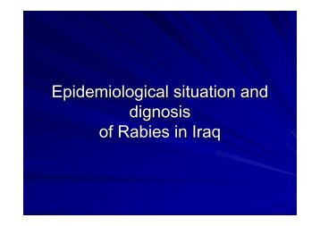 Epidemiological situation and dignosis of Rabies in Iraq - Middle East