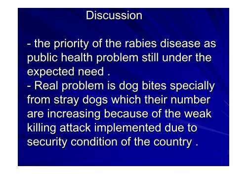 Epidemiological situation and dignosis of Rabies in Iraq - Middle East