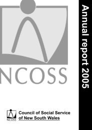 Policy and advocacy NCOSS Annual Report 2005
