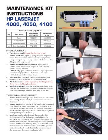hp 4300 maintenance kit instructions Hp laserjet 4300.