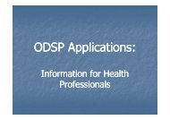 ODSP for Medical Practitioners - Your Legal Rights