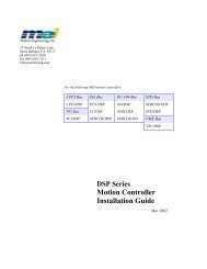 DSP Series Motion Controller Installation - MEI's On-line Technical ...