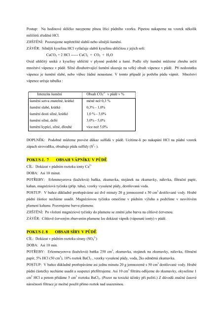 Projekt: voda a pÅ¯da - Chemie na GJO