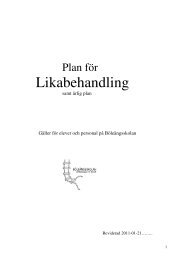 likabehandlingsplan