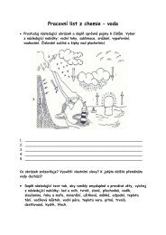 PracovnÃ­ list z chemie â voda