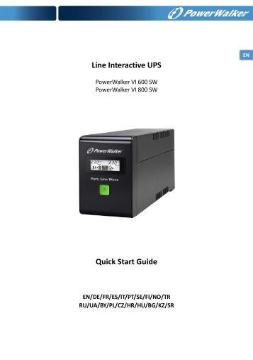 Offline (Standby) UPS - PowerWalker UPS