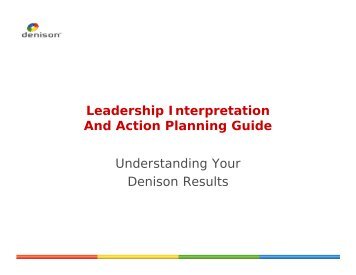 Action Planning - Denison Consulting