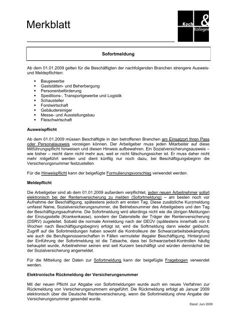 Deutsche rentenversicherung sofortmeldung Deutsche rentenversicherung sofortmeldung