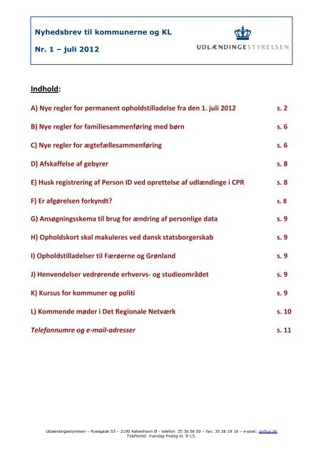 Nyhedsbrev til kommunerne og KL, juli 2012 - Ny i Danmark