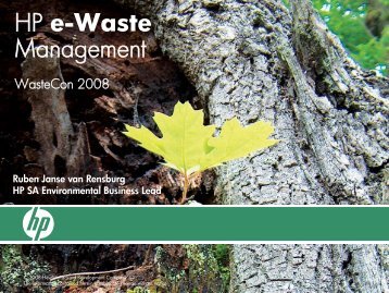 HP e-Waste Management - E-Waste Guide