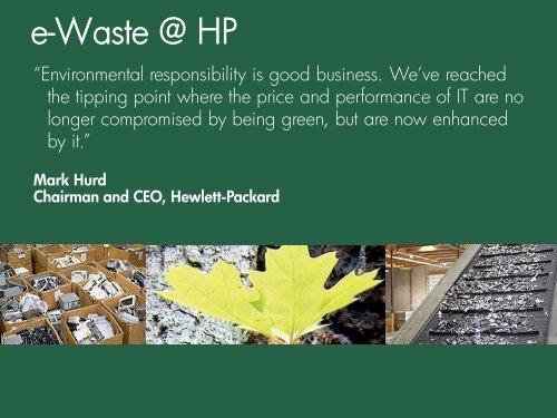 HP e-Waste Management - E-Waste Guide