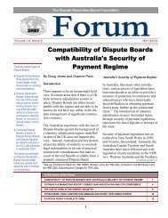 Compatibility of Dispute Boards with Australia's Security of ...