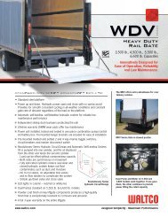 Waltco WDV Heavy Duty Rail Gate - Thermo King Western Inc.