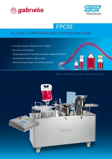 FILLING, STOPPERING AND CAPPING MACHINE - Gabrielis GmbH