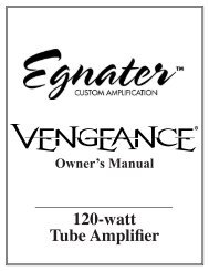 Vengeance User Manual - Egnater Amplification