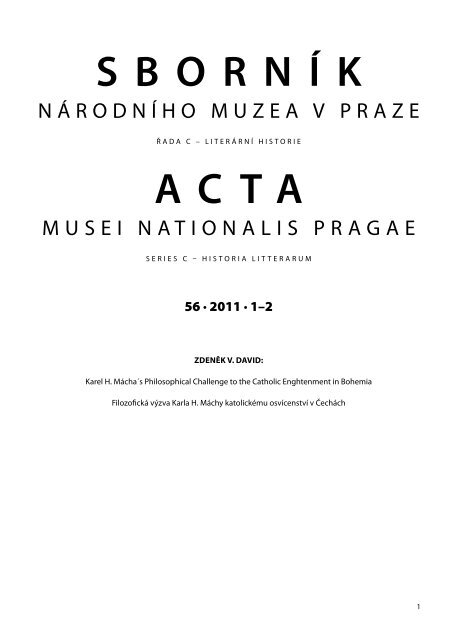 SBORNÍK ACTA - Národní muzeum