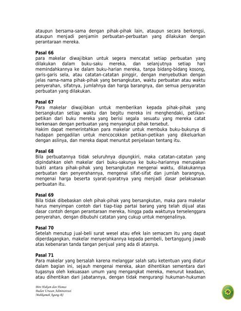 KITAB UNDANG-UNDANG HUKUM DAGANG (Wetboek ... - MS Aceh