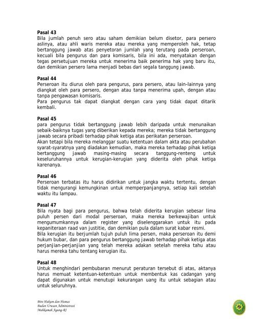 KITAB UNDANG-UNDANG HUKUM DAGANG (Wetboek ... - MS Aceh