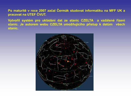 Prezentace o historii prÃ¡ci studentÅ¯ na projektu CZELTA