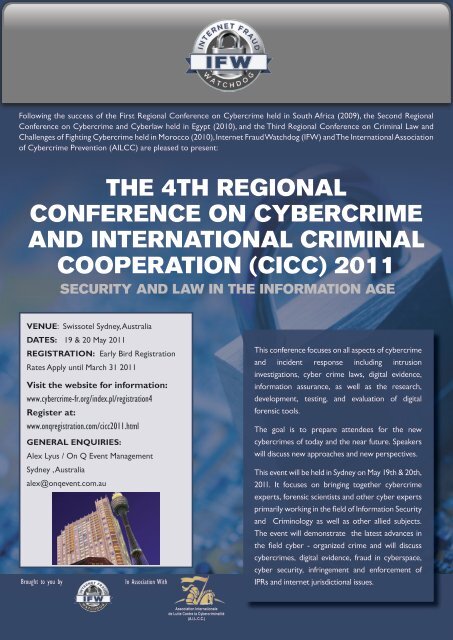 THE 4TH REgional ConfEREnCE on CybERCRimE and ...