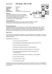 CPU Design - RISC vs CISC